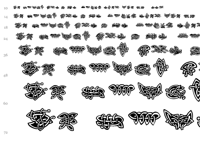 FE Tattoo font waterfall